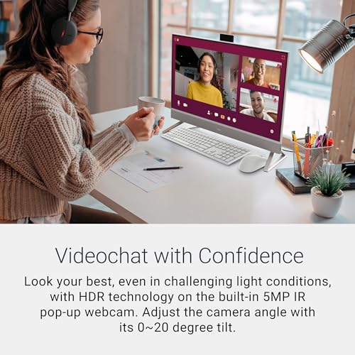 Image of Dell 27 inch All in One Touchscreen Desktop Computer, NVIDIA GeForce MX570A(2GB GDDR6), Intel 7 150U(10 Cores), 64GB DDR5-5200 MT /s, 2TB SSD, FHD Display, Windows 11 Pro, Wi-Fi 6E, BT 5.3, Copilot