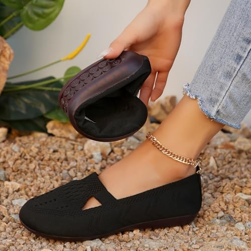 1Pc Shoes for Women Flats Dressy Casual Work Breathable Weave Lightweight and Portable Random Color