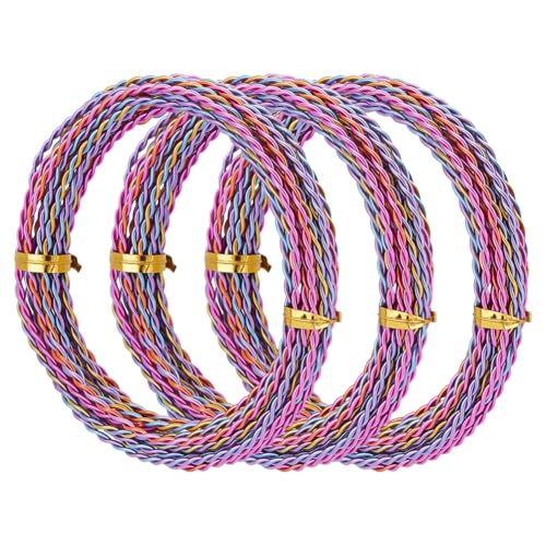 Fil torsadé en aluminium irisé 2mm PandaHall pour loisirs créatifs et bijoux