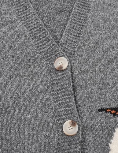 Aelfric Eden Cardigan Sweater Open Front Knit Cardigans Penguin Graphic Color Blocking Sweaters Y2k 2025 Outfits4