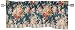 WAVERLY Sanctuary Rose 60" x 18" Short Valance Small Window Curtains Bathroom, Living Room and Kitchens, Heritage Blue