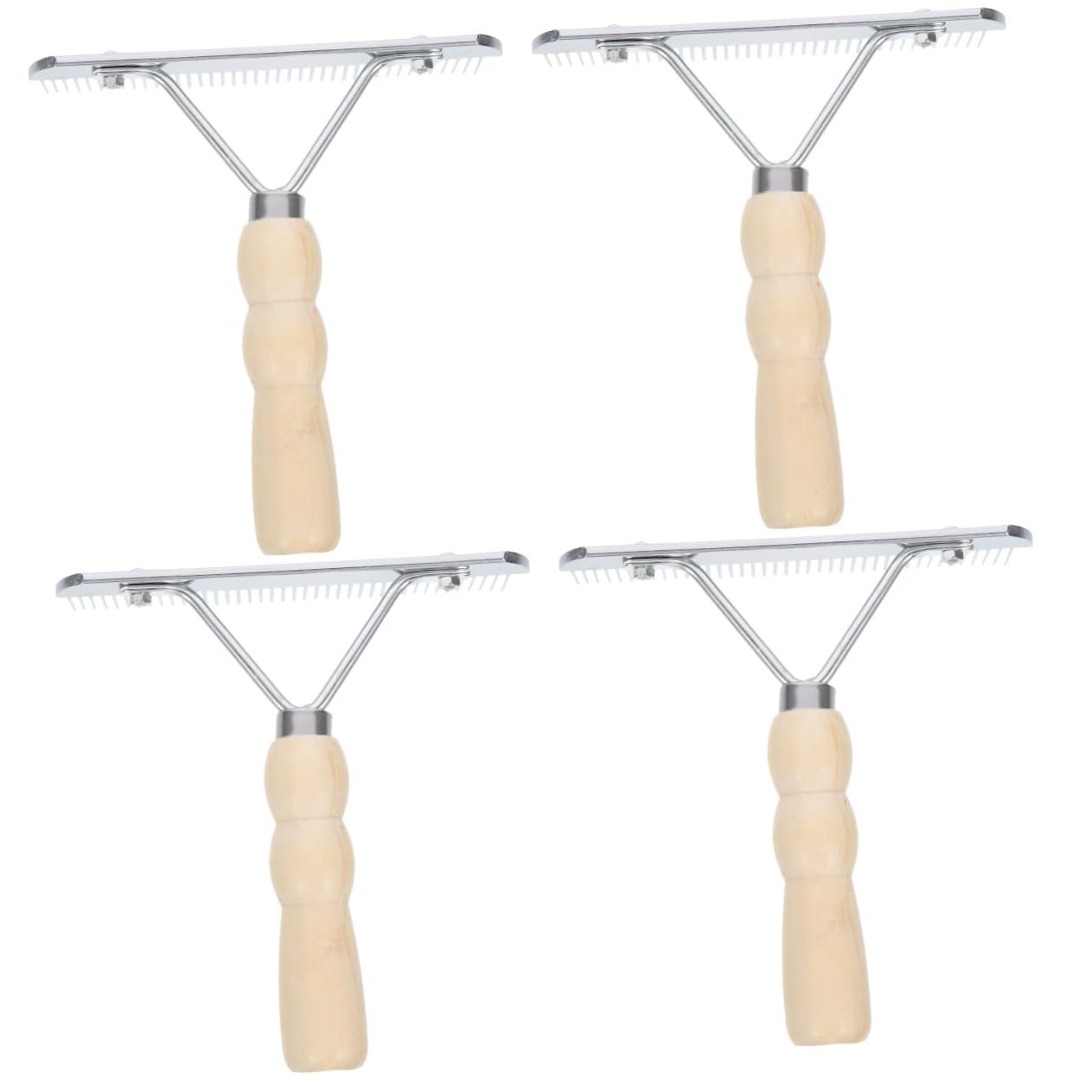 Toddmomy 4 Piezas peine de rastrillo de uñas de caballo Herramienta de limpieza para equinos rastrillo de pieles rastrillo deshojador herramientas cepillo de limpieza peine para caballos