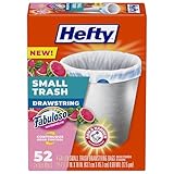 Hefty Small Trash Bags, Fabuloso Watermelon Scent, 4 Gallon, 52 Count
