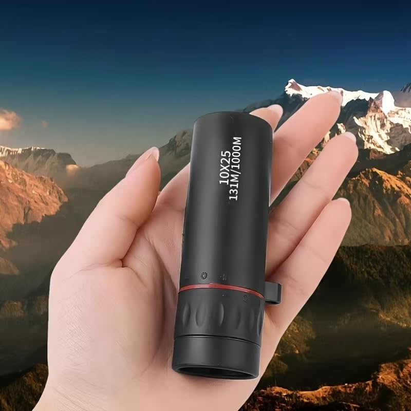 Portable 10x25 Mini Monocular Telescope HD Clear View Compact Design for Outdoor Adventures