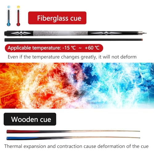 Queue de billard composite fibre de verre graphite 538,6 g 147cm - 3