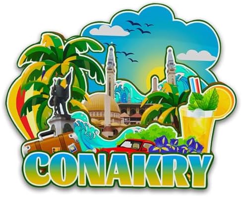 Conakry Guinea Fridge Magnet Wooden 3D Landmarks Travel Collectible Souvenirs Decoration Handmade Refrigerator Magnet -5917 image 5