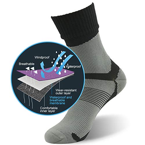 Image of RANDY SUN Waterproof Socks, Unisex Hiking Wading Trail Running Kayaking Crew Socks