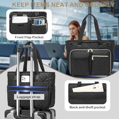 Sac ordinateur femme business chic grand format finitions soignées - 4