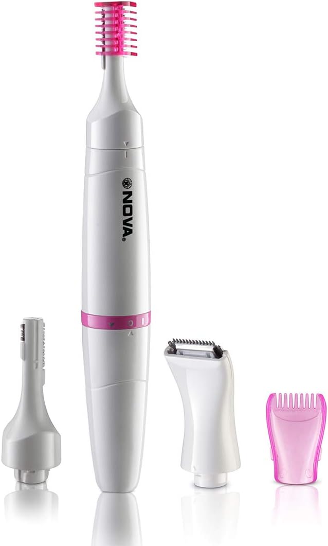 NLS 530 Sensi-Trim Bikini & Facial Trimmer for Women ( Battery Included ) (White)