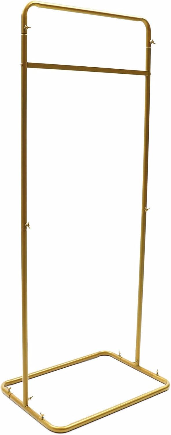 Metal Display Stand, Wedding Easel Stand for Signs Posters Photos Holder, Gold Art Easel for Show, Bulletin Sign with Rectangular Tubing Base Easy Assembly