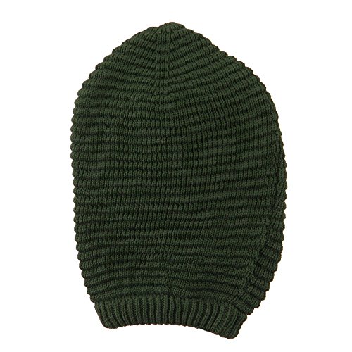 Medium Crown New Rasta Beanie Hat - Olive Osfm #TOP4