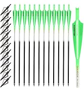 ZSHJGJR Archery Carbon Crossbow Arrows 16 17 18 20 22 Inch Crossbow Bolts/Arrows with Hunting Bro...