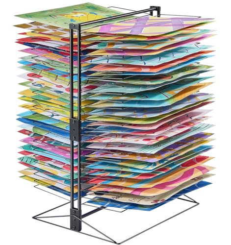 VEVOR Art Trockengestell, 50 abnehmbare Ablagen, 50,8 x 43,2 x 76,2 cm, Kohlenstoffstahl-Metall, stabil für Kunstwerke im Klassenzimmer, Kunststudios und Schulen