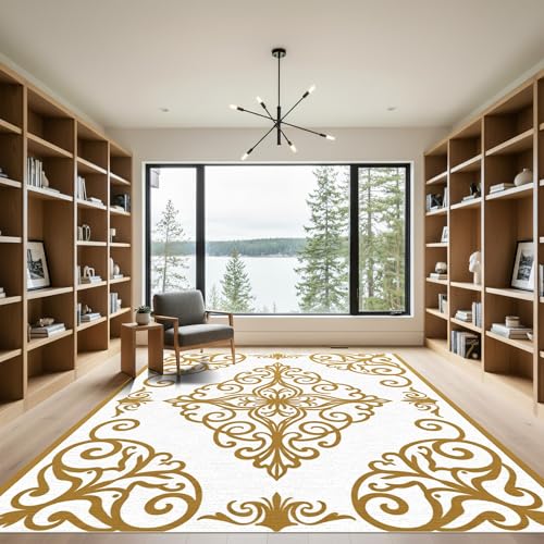 Tapete Decorativo Oriental Lavable 5'x7' miniatura 2