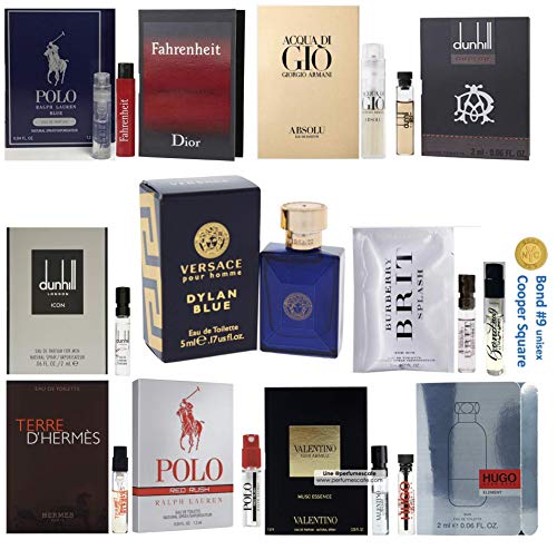 POXL New Pilestone's Selection: 12 Cologne Samples For Men All High End Designer Fragrances with a 5ml Mini