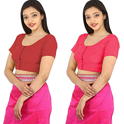 Image of Namita Women's Rubia Cotton Solid Half Sleeve Blouse