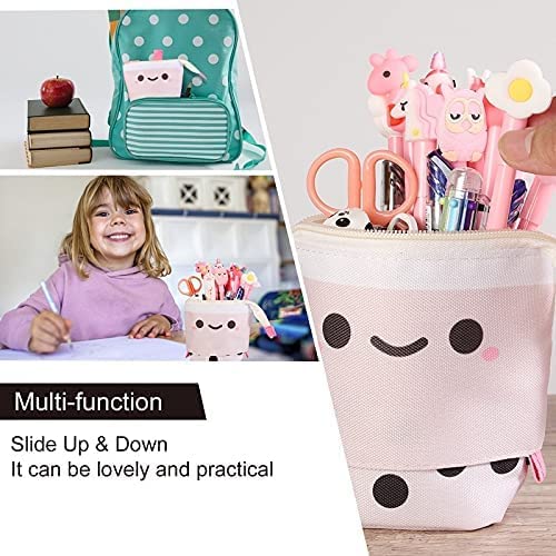 Astuccio Simpatico Astuccio Flessibile per matite/Penne Materiale Scolastico di qualità in Tessuto Scuola Simpatico portamatite Borsa per matite Regalo di cancelleria Portatile