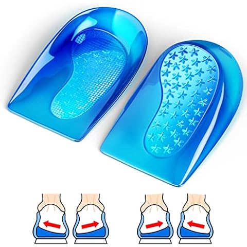 Medipaq Posture Correcting Gel Heel Pads (S/M: UK Size 3-8) - Gel Heel Cups - Gel Heel Pads for Plantar Fasciitis - Heel Insoles for Women & Men - Angled Design Corrects Pronation or Supination Cover