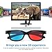 SUPVOX 10 Pack 3D Glasses Red Blue Anaglyph Lightweight Abs Frame with a-Grade Lenses Compatible with Tvs Monitors Projectors Home Theater 3D Movie Viewing