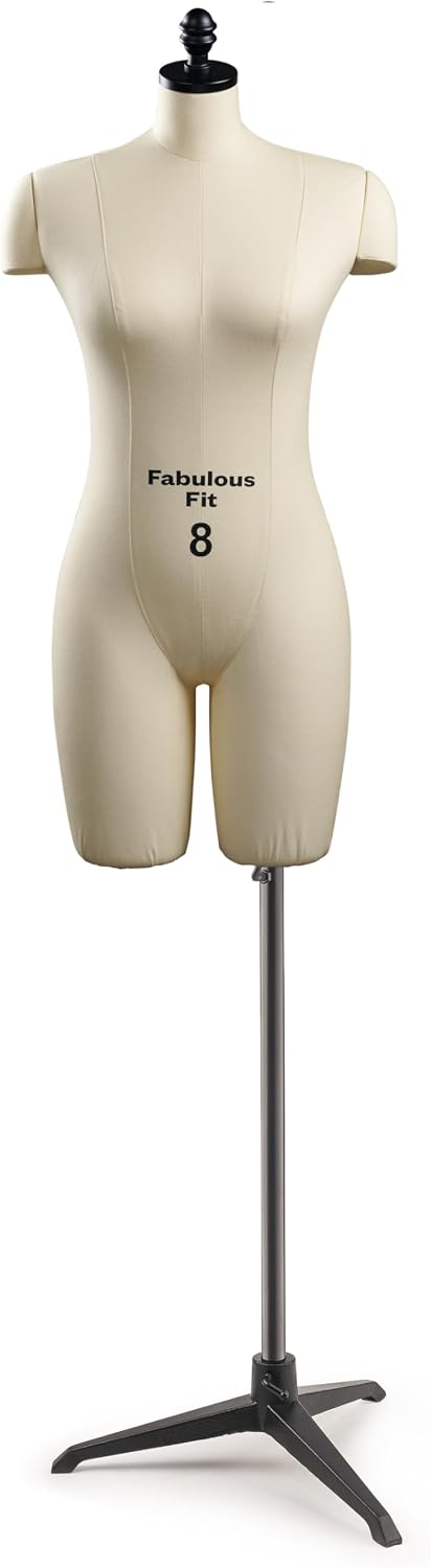 Fabulous Fit Professional Dress Form - Women's Half Legs Style (Fully pinnable) - Multiple Base Options (Bronze Rolling Base, 8)