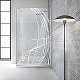 Aqua Roy Inox Modčle Lava White Paroi de douche ŕ l'italienne en verre transparent de 8 mm...