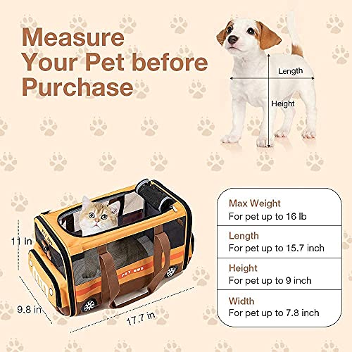Lekesky Cat Carrier Bag for Large Cats and Small Dogs Pet Carrier TSA Airline Approved, Cute Bus Dog Carrier for Puppy… - Image 4