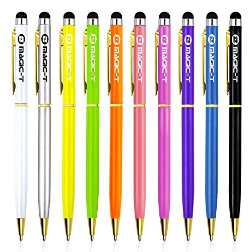 Blimark Stylus Pen, Touch Screen Pen, 10 Pack Colorful Universal Slim 2 in 1 Ballpoint Pen Office Pen for iPad iPhone SE 6 7 Plus Samsung Galaxy Tablet and All Touch Screen Devices