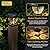OPOIRA Solar Post Cap Lights Outdoor, Glass Deck Fence Post Cap Light Solar Powered for 4x4 Vinyl/Wooden Posts, Solar Lamp Post Light with 2 Lighting Modes for Patio Garden, Bright Warm White (2 Pack)