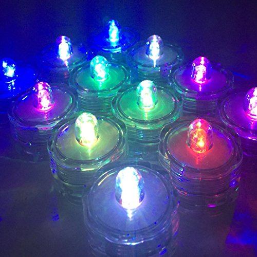 Luces LED con forma de vela de té sumergibles decorativas para centros de mesa 3