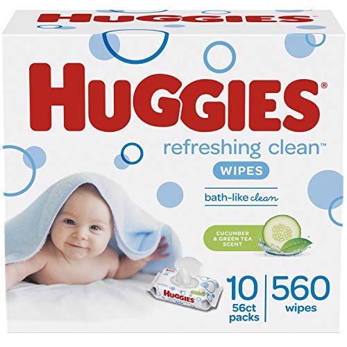 HUGGIES Refreshing Clean Baby Wipes, 8 Pack, 448 Sheets Total