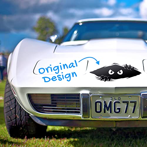 Stickios Car Decals - Funny Monster Sticker For Cars, Trucks, Dents & Sports Cars - Large Black Vinyl Bumper Sticker Made In Usa - Shredder (11X4.25 Inches) #TOP2