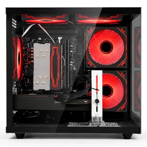Image of suevery Pre Built Gaming PC AMD Ryzen7 Black | 16G DDR4 RAM, M.2 512G SSD, 8 Cores 16 Threads, 3.6G Up to 4.2G, Wi-Fi 6 Desktop Computer