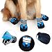 Leeko Hundeschuhe, 4 Stück wasserdichte Schneeschuhe pfotenschutz mit Anti-Rutsch Sohle, reflektierendem Riemen, Klettverschluss, Hundeschnee Stiefel für Kleine Mittlere Große Hunde, M