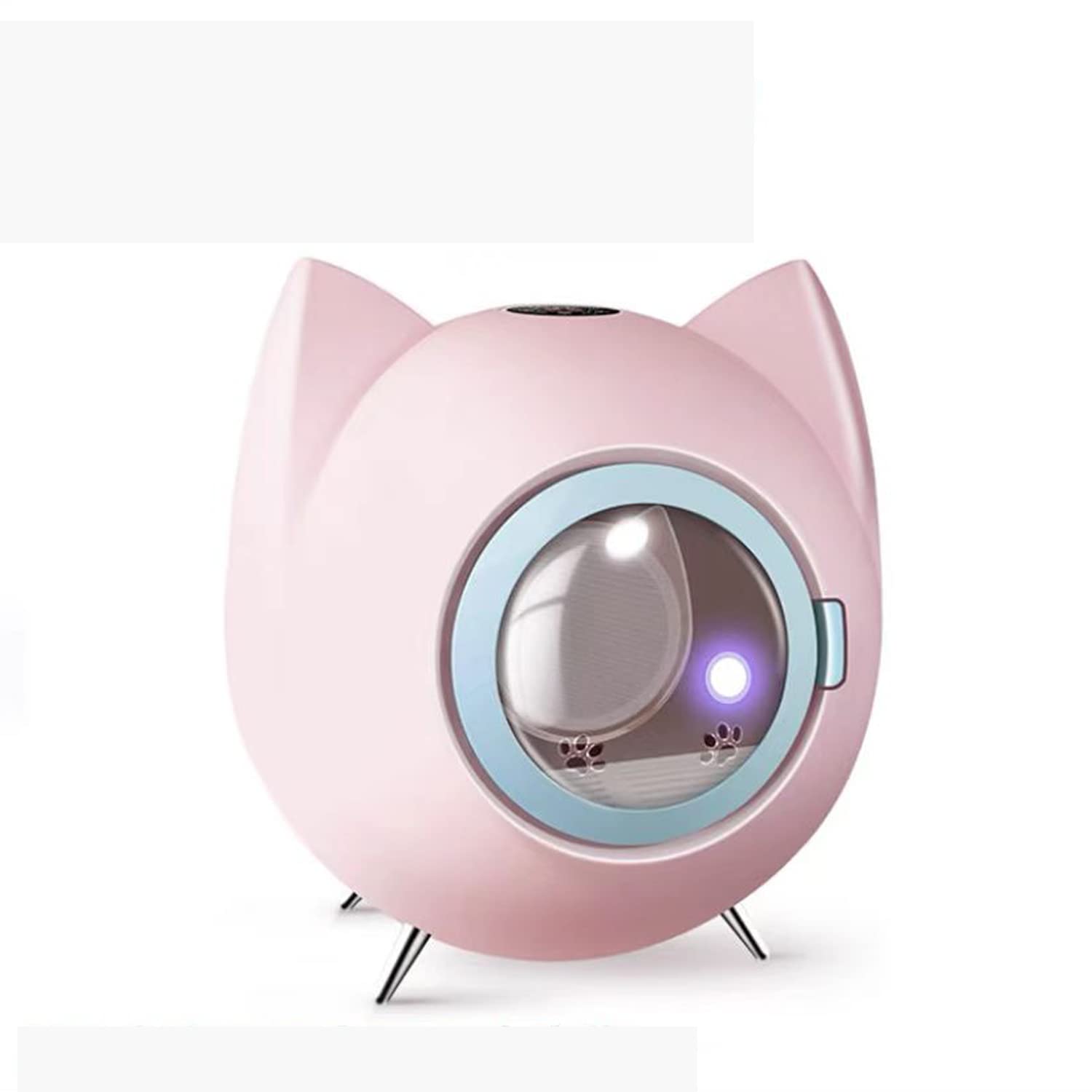 Caja de Secado para Mascotas, secador para Gatos, artefacto de baño para Perros silencioso, secador de Pelo automático, soplador de Agua para Perros pequeños/Gatos (Pink)