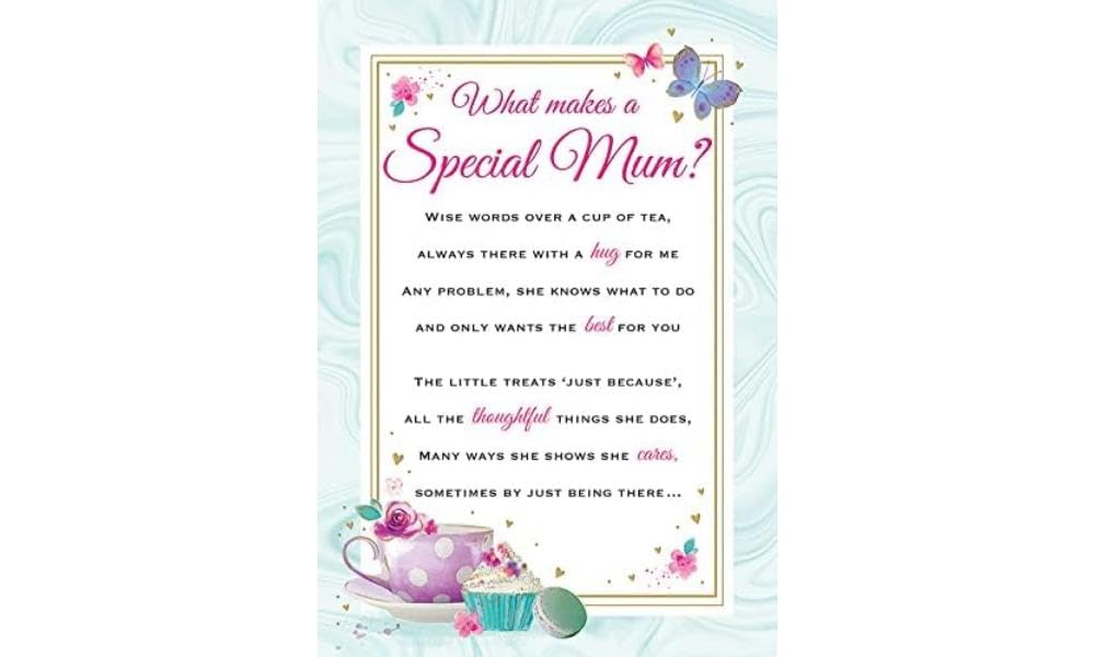 Sentimental Mother's Day Card Mum - 9 x 6 inches - Regal Publishing, C88287