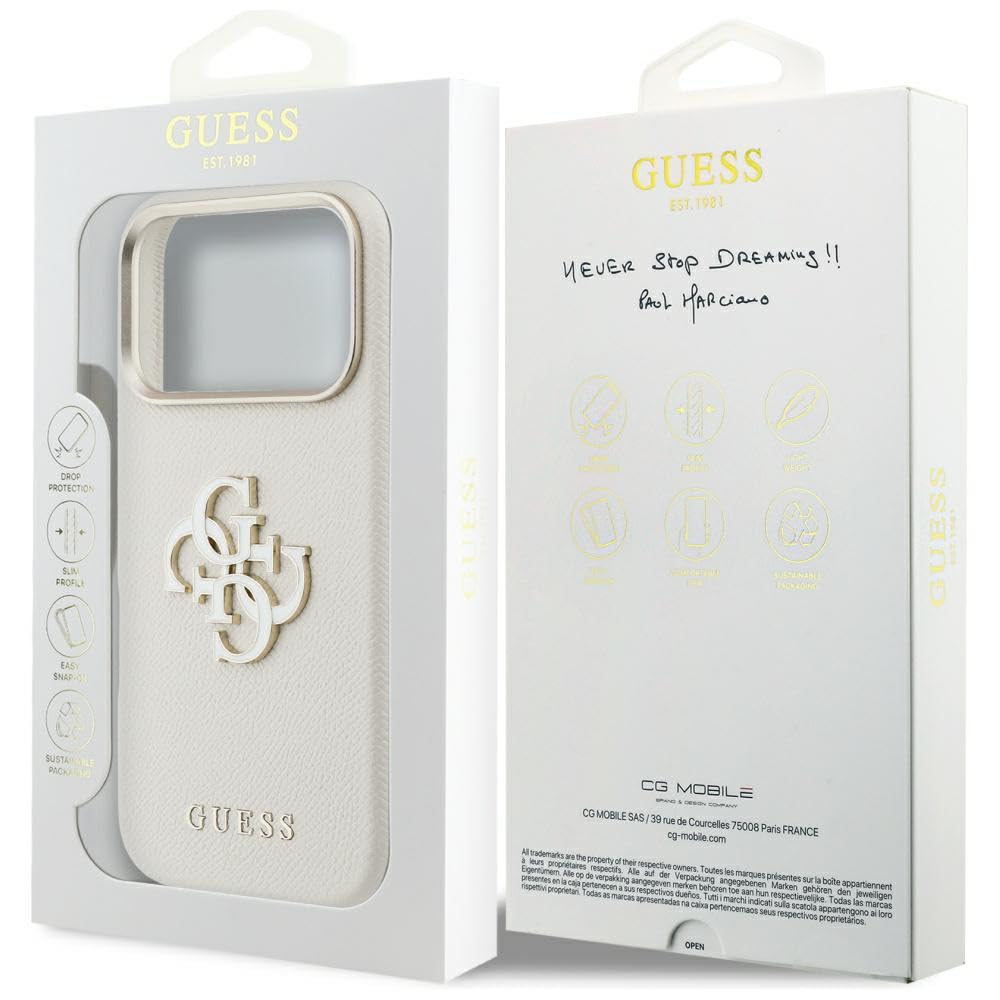 CG MOBILE Guess FW Resing Logo etui do iPhone 17 Pro (beżowe)