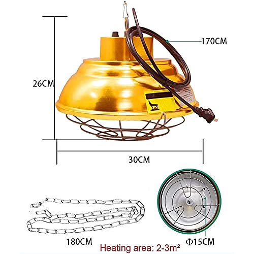 Rotlichtlampe Wärmelampe Geflügel Infrarot Wärmelampe 200-400W Heizung Hühnerstall Lamp Pet Wärmelampe Hühner Heat Lamp… – Bild 6