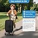 GDLHY Scooter Suitcase Carry On Hardshell Ride On Suitcase Scooter for Kids Age 4-15, Multifunctional Ride On Lightweight Kids Luggage with Wheels(Black)