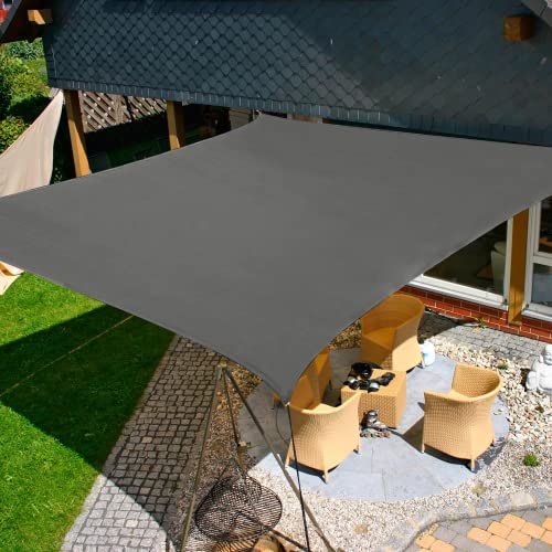 Image of KANAGAWA 10'x10' Sun Shade Sail Dark Gray Curved Square