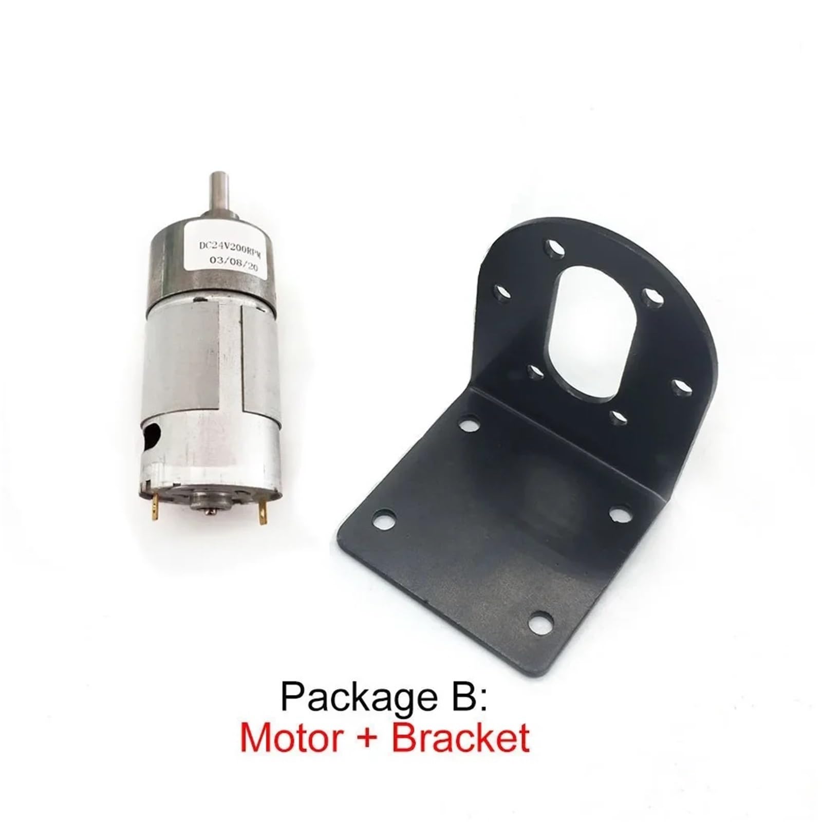 Silnik przekładniowy 12 V DC, wysoka turka, odwrócony 24 V, 37 GB555, 6-800 obr./min, metalowy silnik elektryczny (opakowanie A, 10 obr./min_12 V)