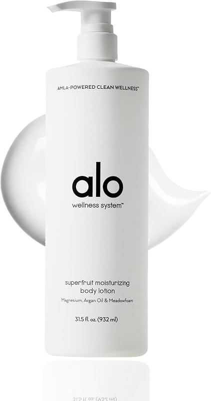 Alo Superfruit Magnesium Body Lotion, Citrus, 31.5 oz | Shea Butter, Coconut & Argan Oil, Muscle Recovery & Stress Relief, Smoothing & Fast-Absorbing Hydration