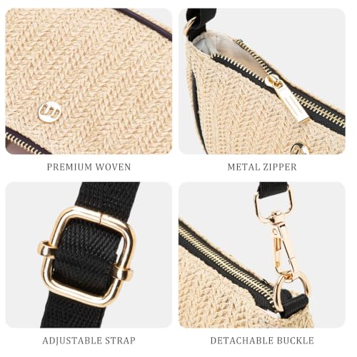 Image of Shoulder Bag for Women Handbags with Adjustable Strap Underarm Purse Mini Clutch Purses Trendy Crescent Bags 1L