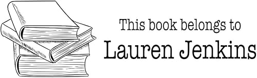 Unicorn Princess Address Stamp | Cute Funny Stamps | Kid Stamps | Return Address Stamp (Stack of Books Design)