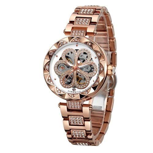 FORSINING Womens Mechanical Automatic Analog Wrist Watch ( Golden ) (B07ZXC87M5) Amazon Price History, Amazon Price Tracker
