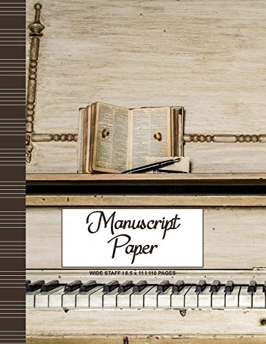 Manuscript Paper: Wide Staff Notebook for Kids and Adults I 110 Pages I Piano Theme I Blank Sheet Music Book for Beginners and Experts I For Flute, ... Instruments I Gift Idea for Piano Beginners image 3