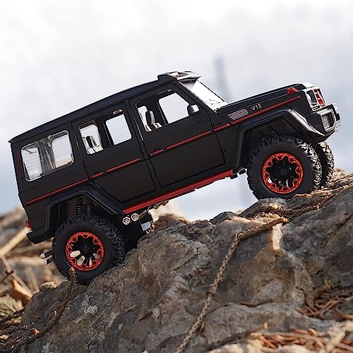 Image of Exclusive Alloy Metal Pull Back Die-Cast Car 1:24 Big Amg G500 Diecast Metal Pullback Toy Car With Openable Doors, Light Music Boys Gifts Toys For Kids, Black