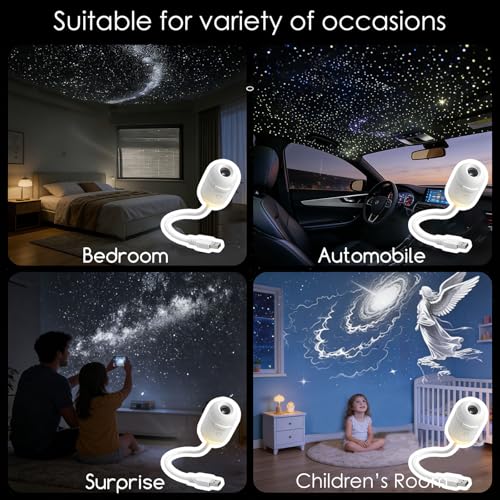 SDYIUXB 2-in-1 Galaxy Projector Night Light with 12 Films - Image 4