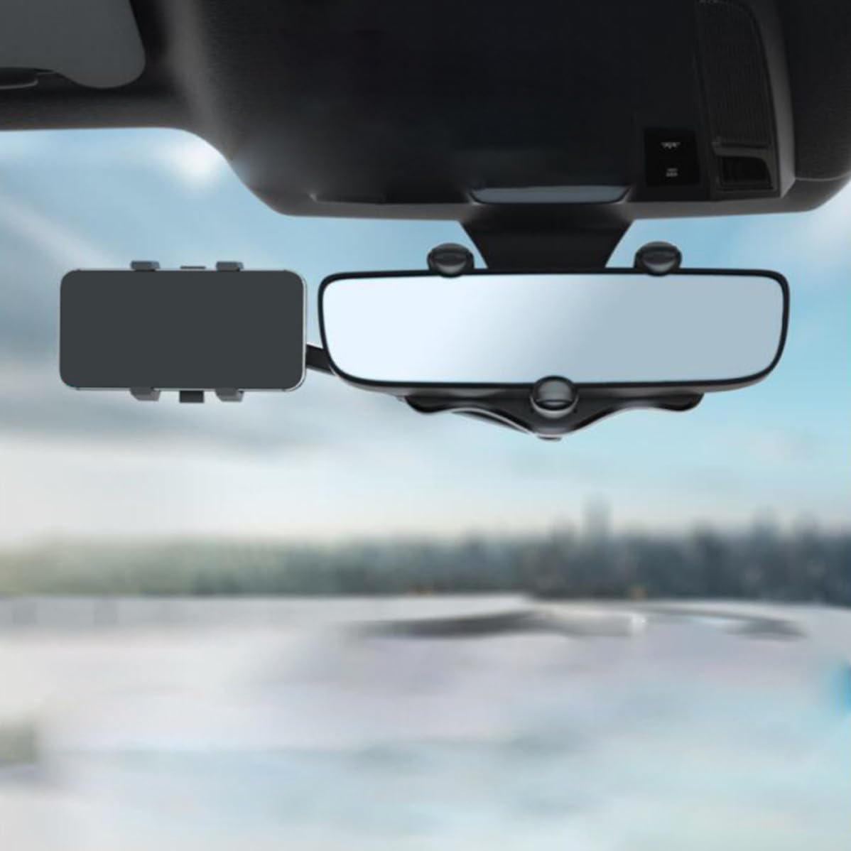 Soporte para Teléfono de Coche Rotativo y Multiángulo en Abs y Pegamento PU para Vehículo, Soporte GPS y Navegación para Conducción Segura