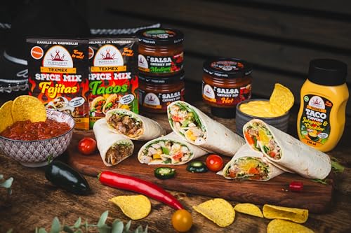 Poppamies Texmex Tacos Gewürzmischung - Vegan, Glutenfrei, Laktosefrei - Schärfegrad: Mittel - 23g