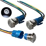 〓 La cabeza de botón de metal duradera está hecha de material de acero inoxidable de resistencia industrial, el exterior es brillante y no se oxida, fuerte y duradero. Patrón luminoso único de anillo de luz, lo ayuda a navegar en la oscuridad.